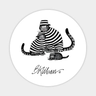 B kliban cat family Magnet